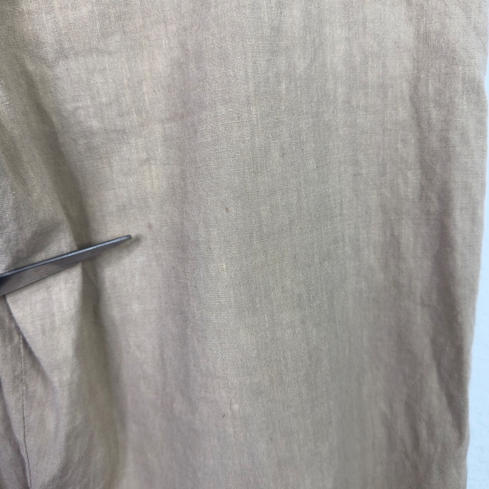 Burberry Pants Women 8 Brown Linen Blend Wide Leg Quiet Luxury Minimalist Career - Picture 8 of 8